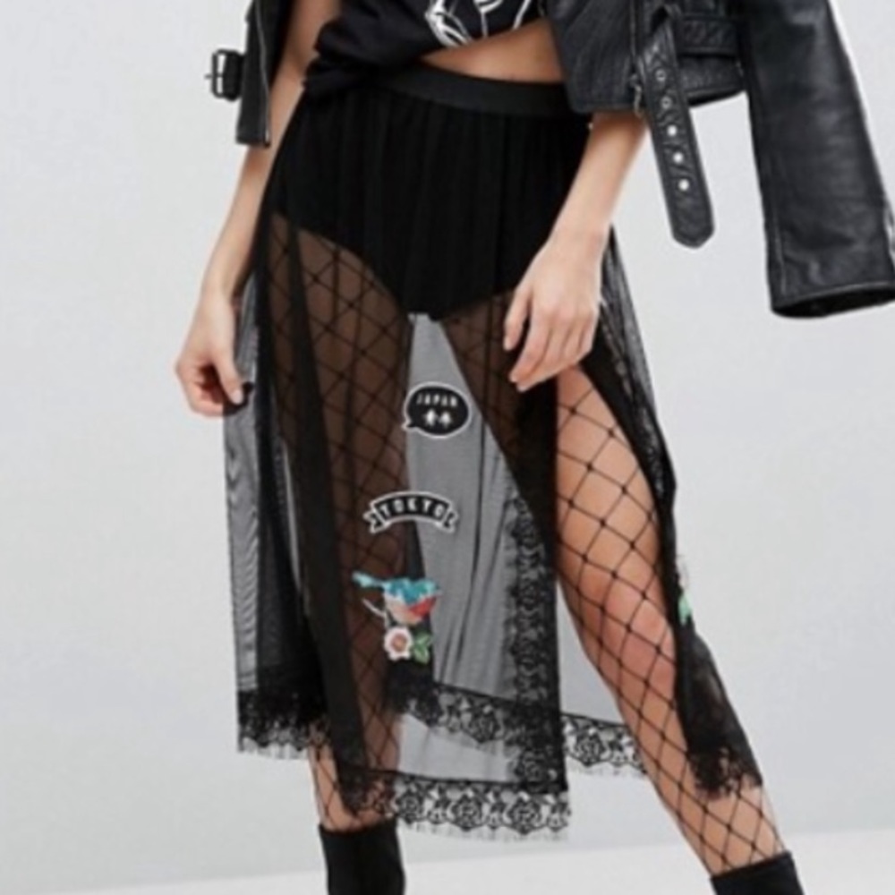 Cute sheer mesh skirt! Fun!